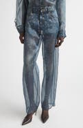 Haikure Bonnie Trompe l'Oeil Silk Organza Straight Leg Pants