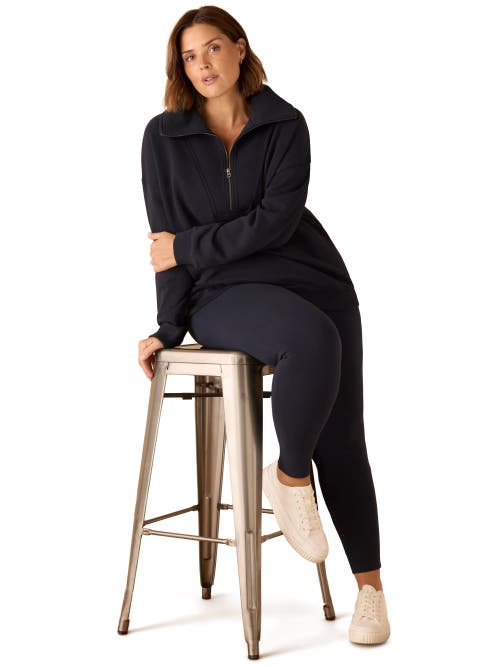 Live Unlimited Half Zip Sweatshirt In Blue