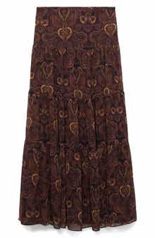 MANGO Milano Print Maxi Skirt