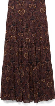 MANGO Milano Print Maxi Skirt