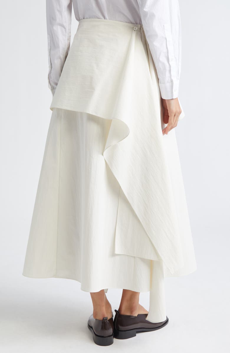 EENK Layered Cotton & Nylon Skirt, Alternate, color, Ivory