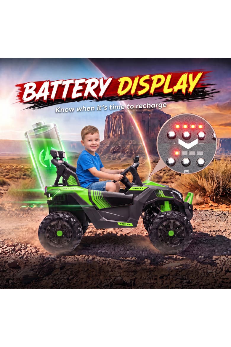 2-Seater Electric UTV Ride On Truck, Alternate, color, Green