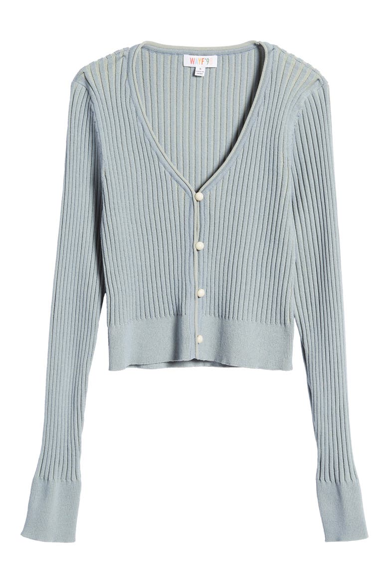 '98 Crop Cardigan, Alternate, color, OASIS BLUE