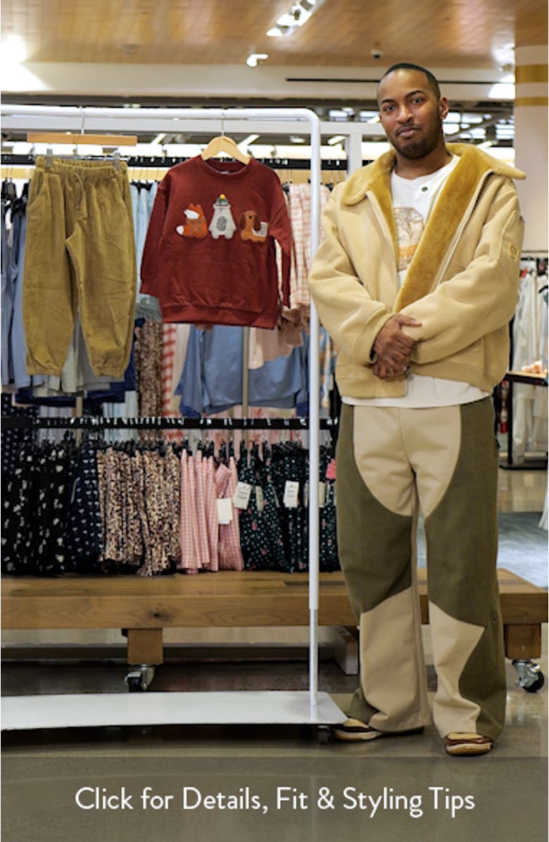 Kids' Animal Appliqué Sweatshirt & Corduroy Pants Set, sales video thumbnail