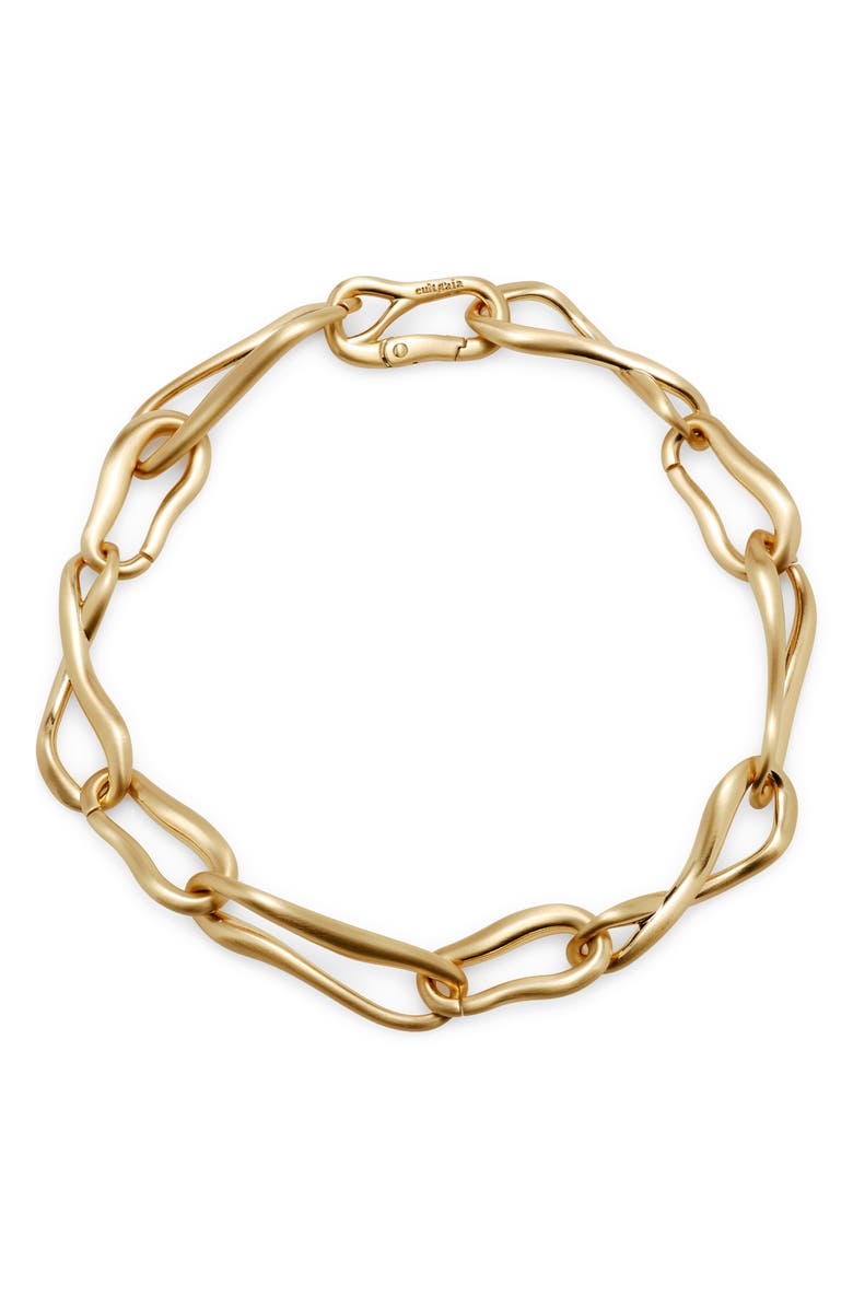 Cult Gaia Vera Link Necklace, Main, color, Brushed Brass