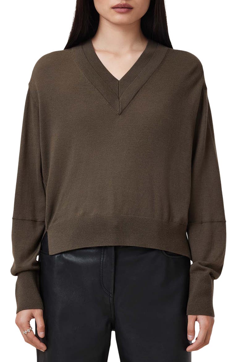 Julieana Merino Wool Sweater, Main, color, WALNUT BROWN