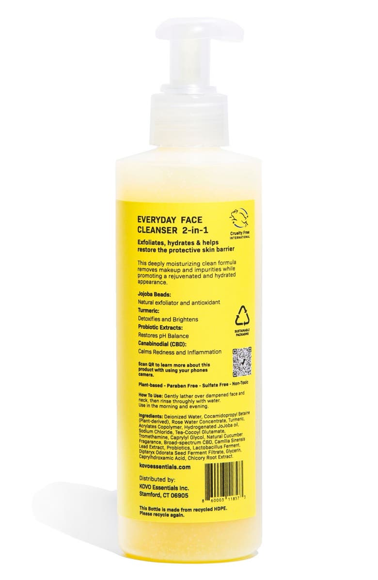 KOVO Essentials Turmeric + CBD Face Cleanser, Alternate, color, 