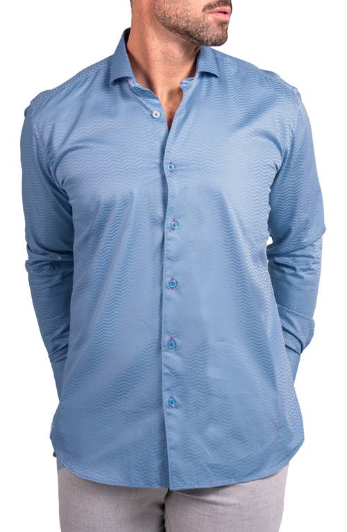 Maceoo Einstein Ascension Contemporary Fit Button-up Shirt In Blue