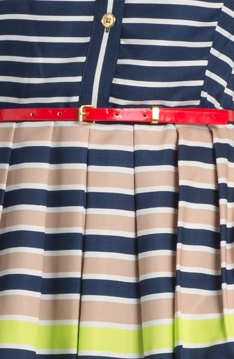 Ellen Tracy Stripe Twill Shirtdress, Alternate, color, 
