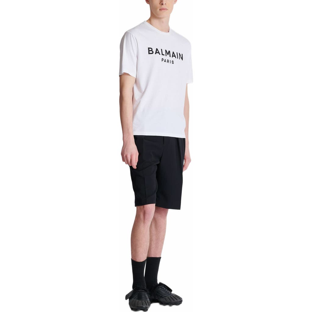 Balmain T-shirt With Paris Print In White