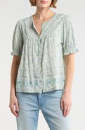 Lucky Brand Patterned Button-Up T-Shirt
