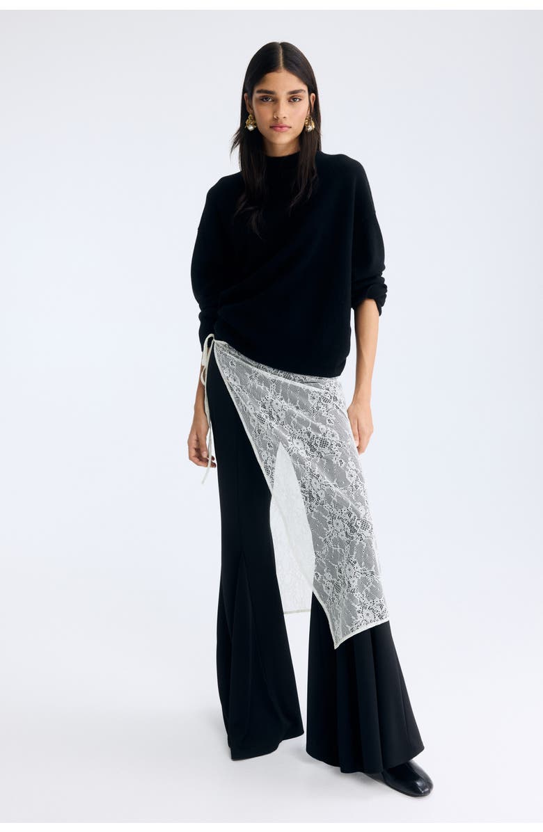 H&M Lace Wrap Skirt, Alternate, color, Light Beige