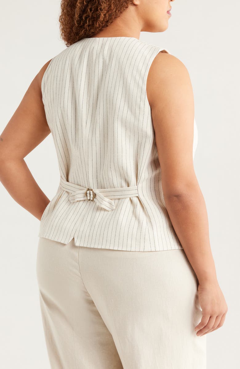 Jones New York Pinstripe Vest, Alternate, color, 