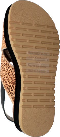 Calabar Genuine Calf Hair Platform Sandal