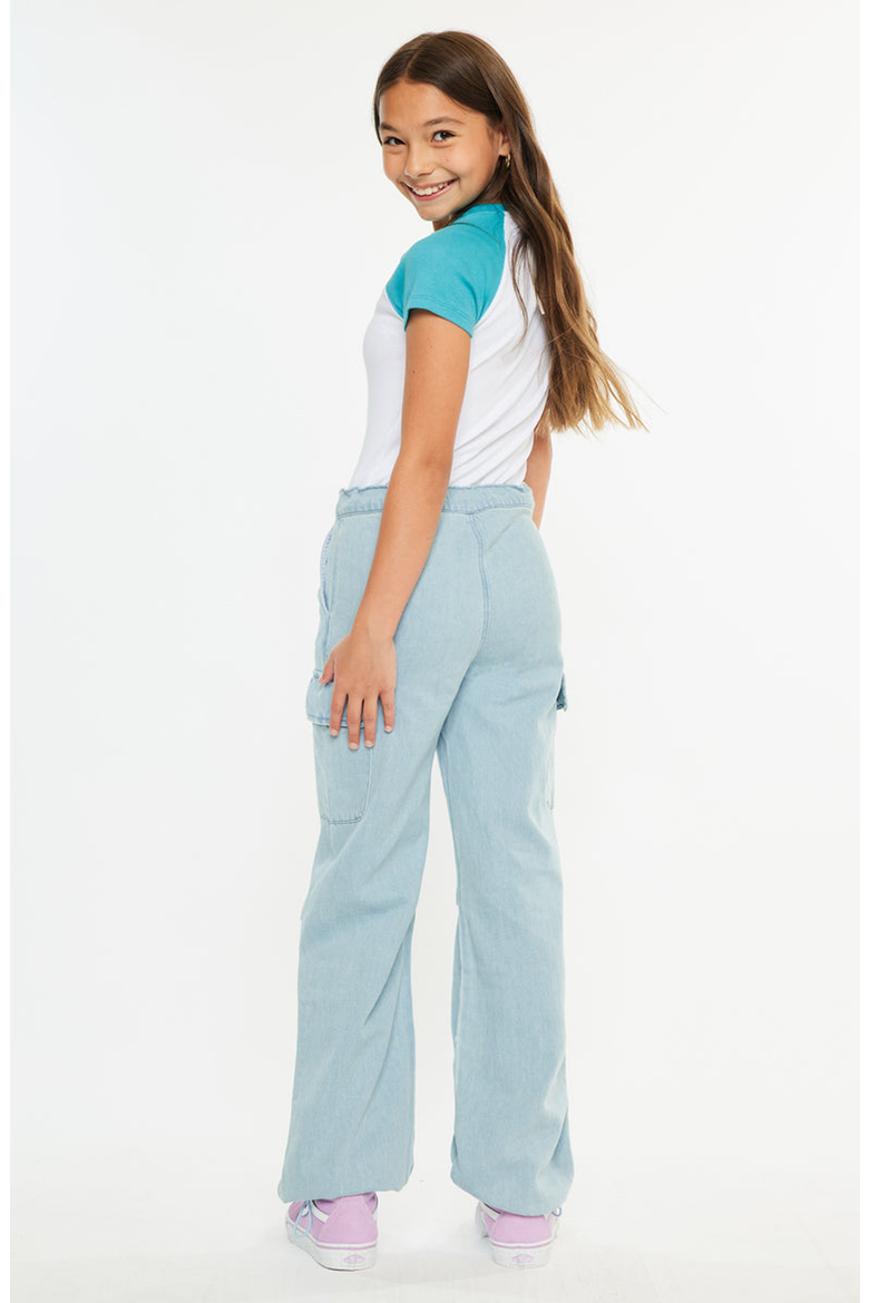 Inez High Rise Relaxed Cargo Pants, Alternate, color, Light Wash