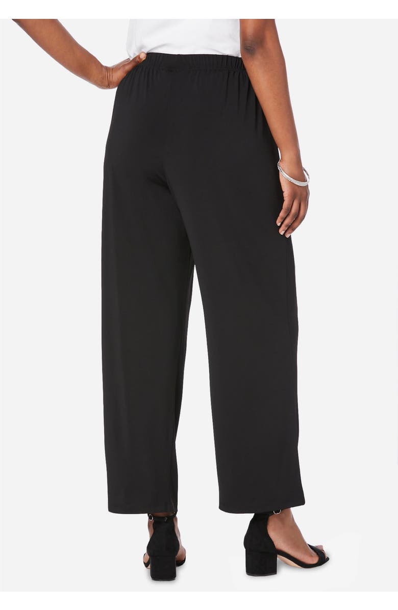 Roaman's Ultrasmooth<sup>®</sup> Fabric Wide-Leg Pant, Alternate, color, Black