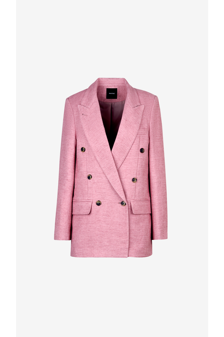 Oversized DB Peaked Lapel Blazer, Alternate, color, Dusty Rose