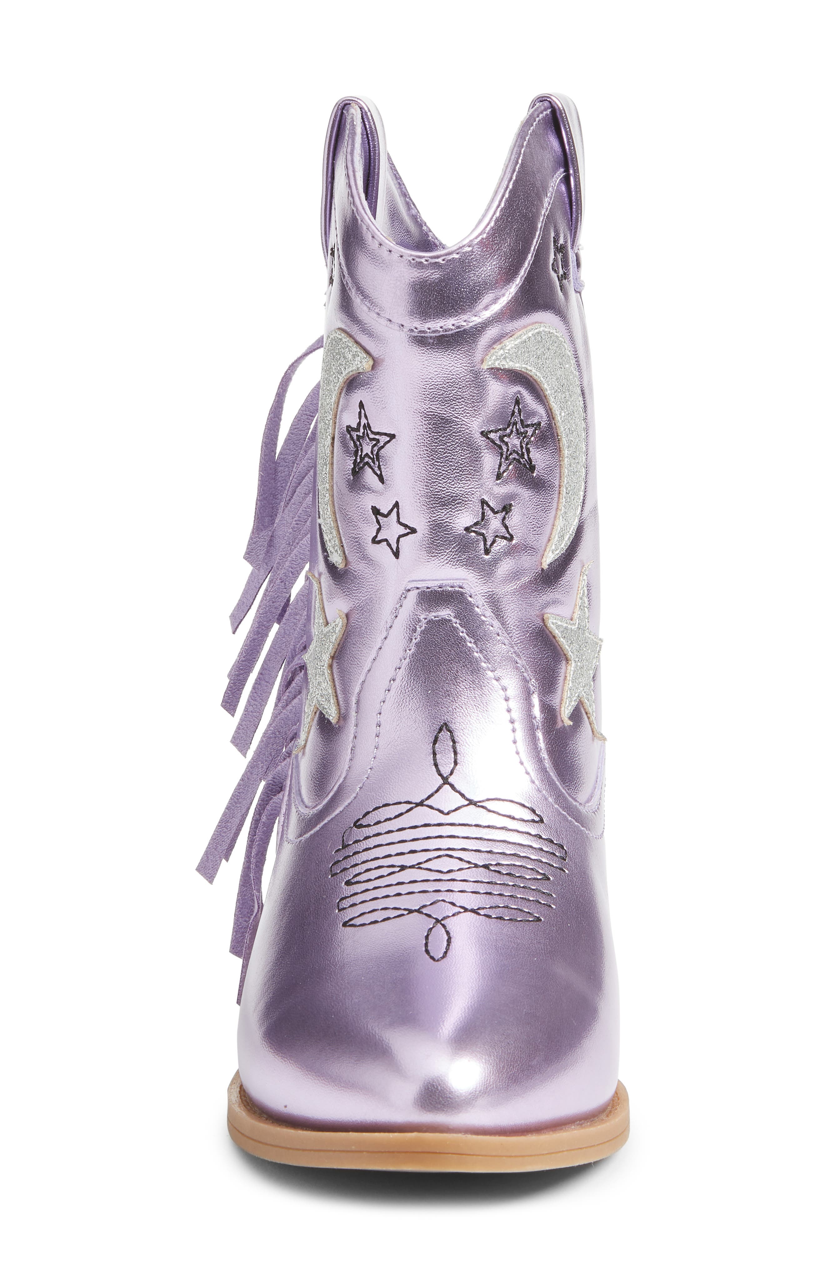 Tucker + Tate Cosmo Fringe Metallic Western Boot, Alternate, color, Purple Metallic