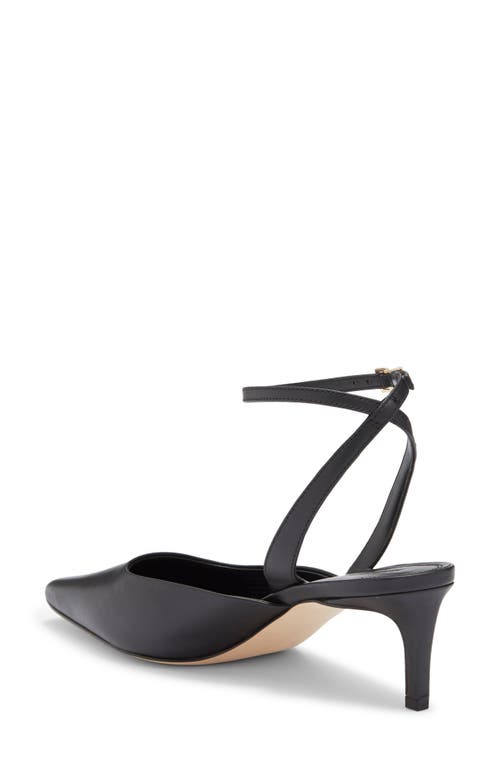 Nordstrom Greenwich Ankle Strap Pointed Toe Slingback Pump In Black
