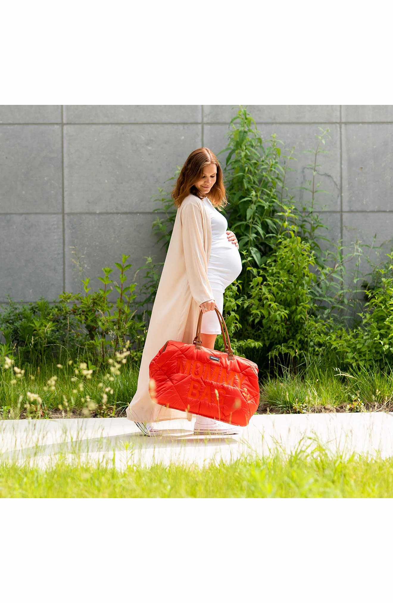 CHILDHOME XL Quilted Travel Diaper Bag, Alternate, color, Puffer Red