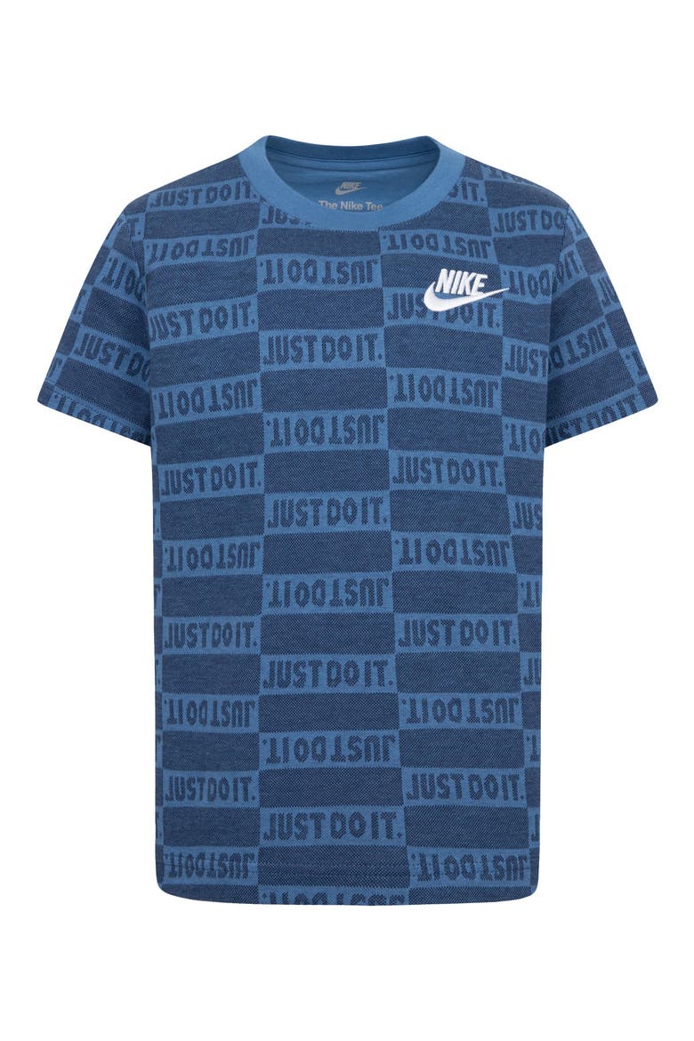 Kids' Jacquard Knit T-Shirt, Main, color, MIDNIGHT NAVY