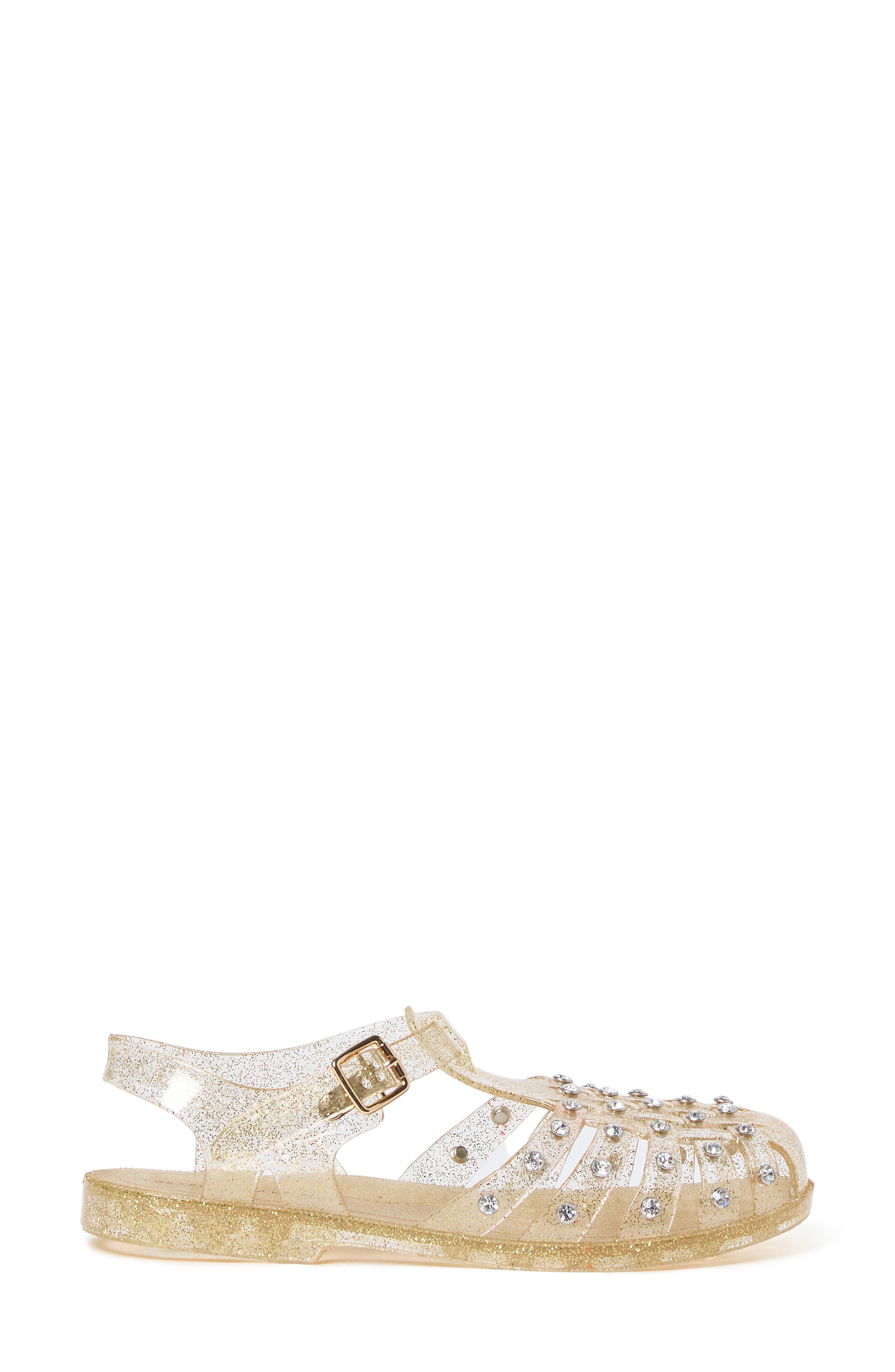 Loeffler Randall Rhys Studded Jelly Sandal, Alternate, color, Champagne