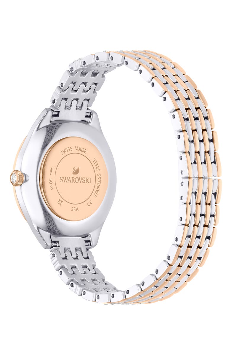 Swarovski Attract Bracelet Watch, 30mm, Alternate, color, Rose Gold
