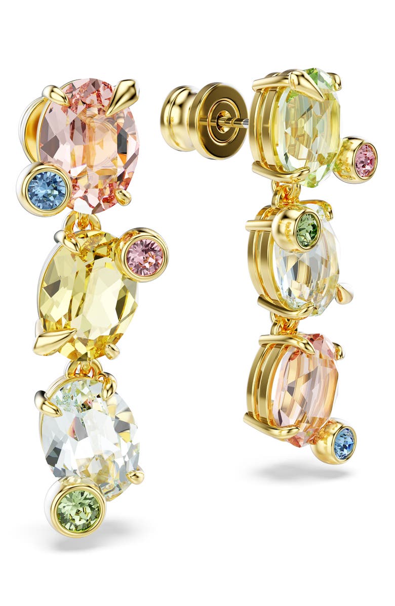 Swarovski Gema Crystal Linear Drop Earrings, Alternate, color, Multi