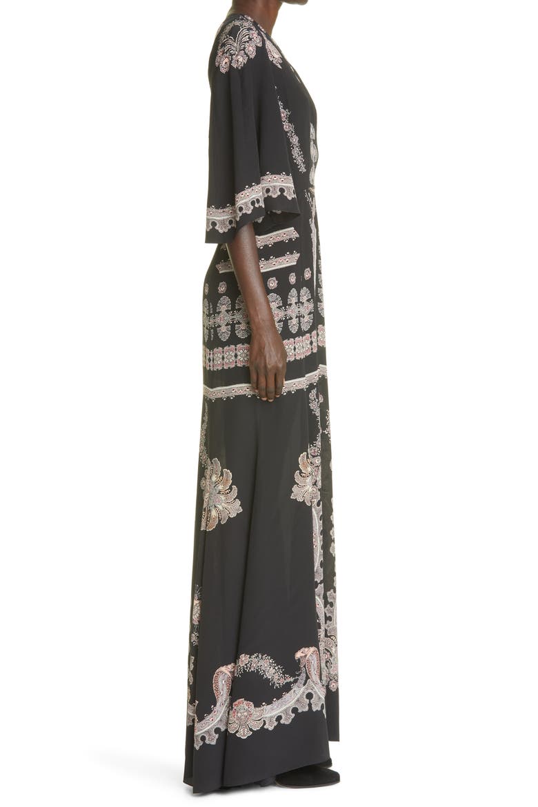 Burning Silk Maxi Dress, Alternate, color, NERO 0001