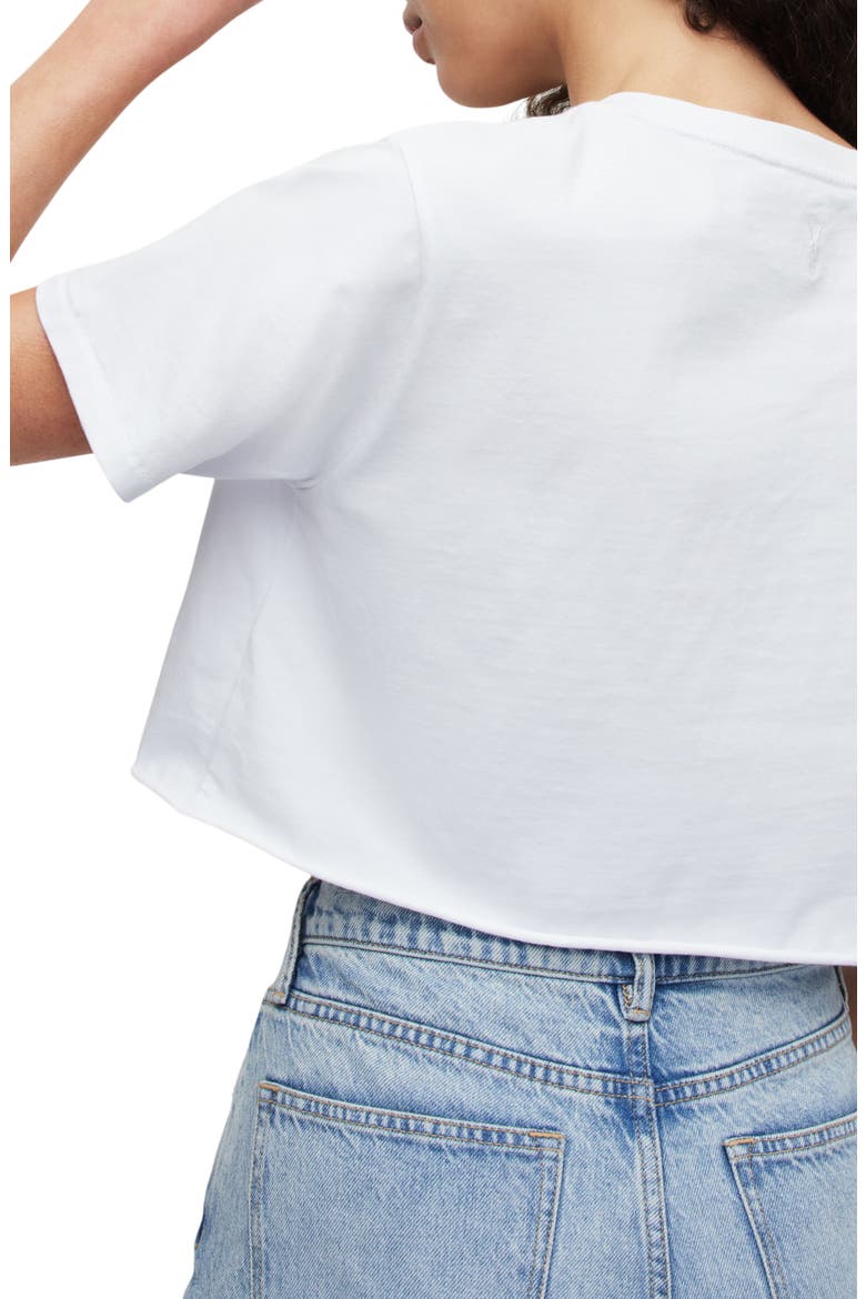 Soph Crop Cotton T-Shirt, Alternate, color, OPTIC WHITE