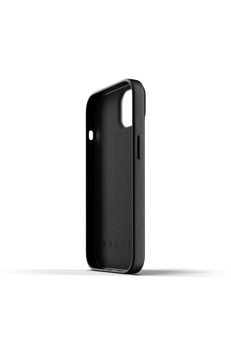 MUJJO Full Leather Case for iPhone 13, Alternate, color, Black