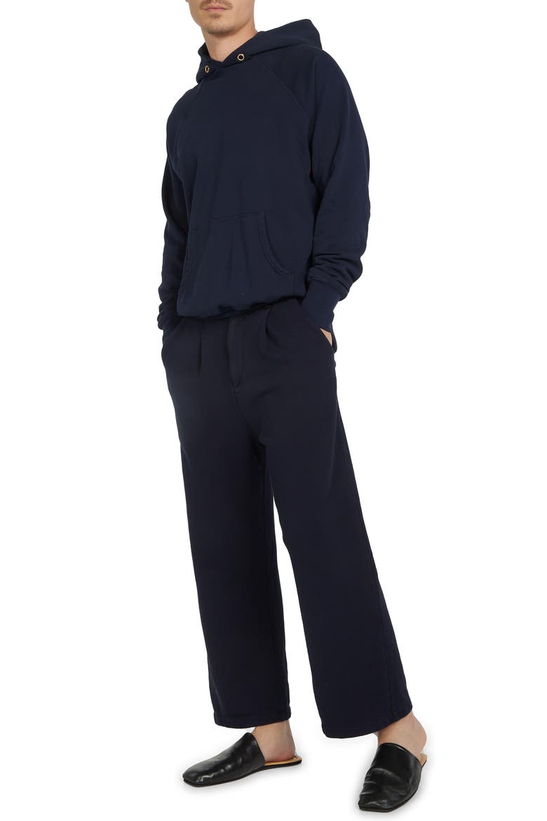 French Terry Classic Raglan Hoodie, Alternate, color, NAVY