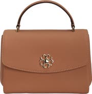 GORSKI Top Handle Leather Bag with Crossbody Strap