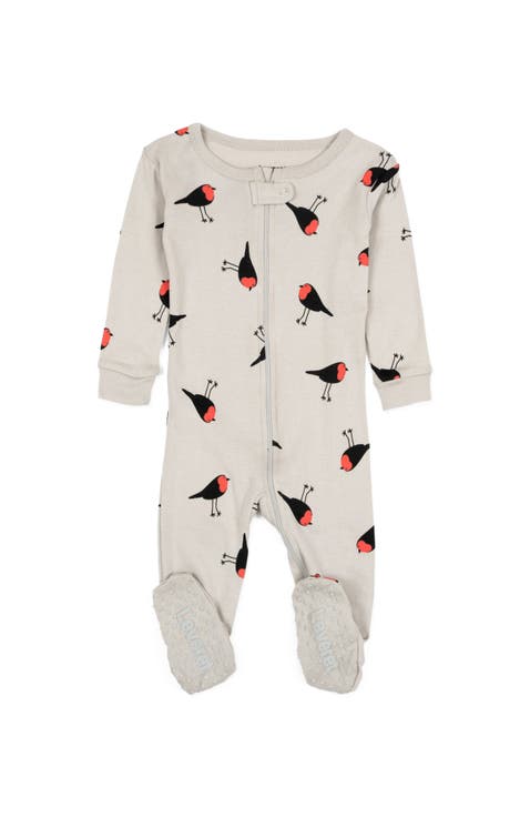 Kids Footed Cotton Matching Family Pajamas, Nature & Water Prints (Toddler, Little Kid & Big Kid)