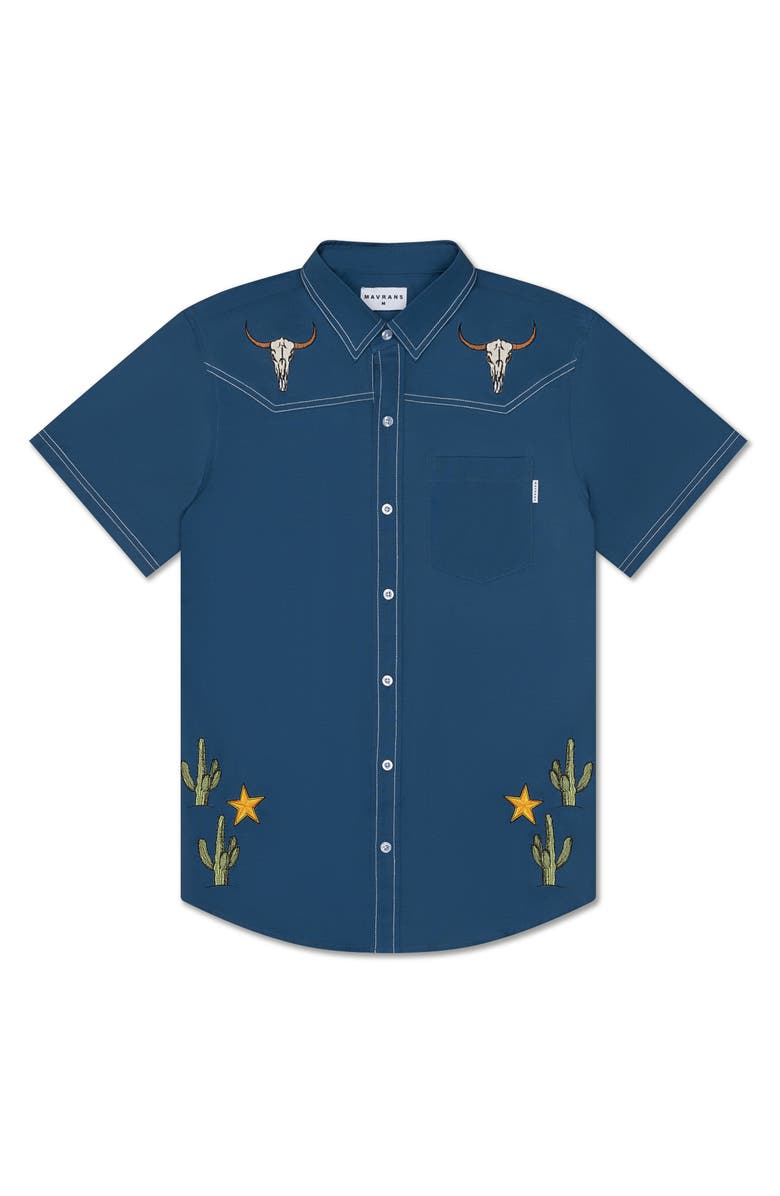 MAVRANS Western Weekend Short Sleeve Button-Up Shirt, Main, color, 