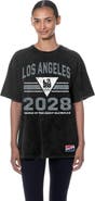New Era Women's New Era  Black LA 2028 Summer Olympics Mineral Wash Oversized T-Shirt