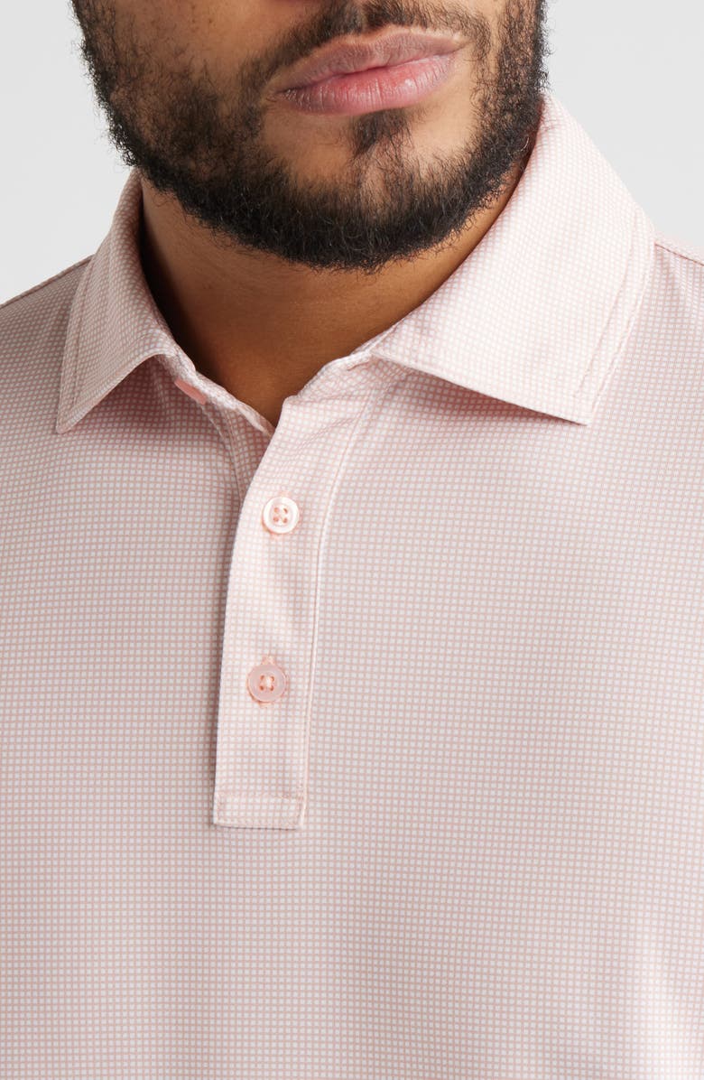 Johnston & Murphy XC Ace Performance Polo, Alternate, color, Orange/ White Gingham