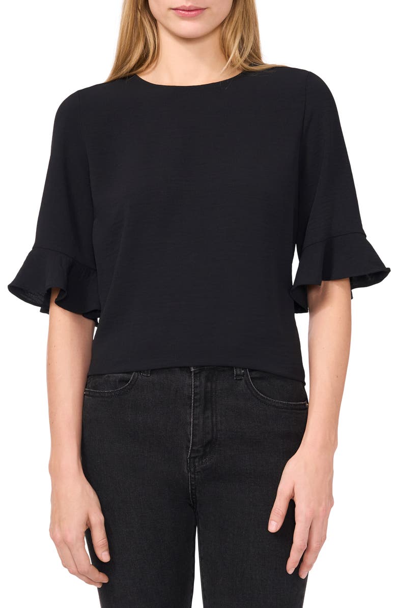 CeCe Ruffle Cuff Top, Main, color,
