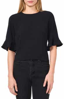 CeCe Ruffle Cuff Top