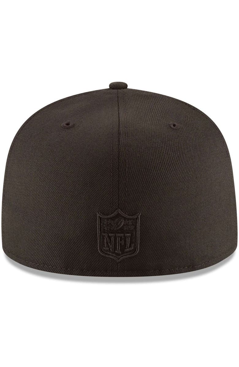 New Era Men's New Era Kansas City Chiefs Black on Black 59FIFTY Fitted Hat, Alternate, color,