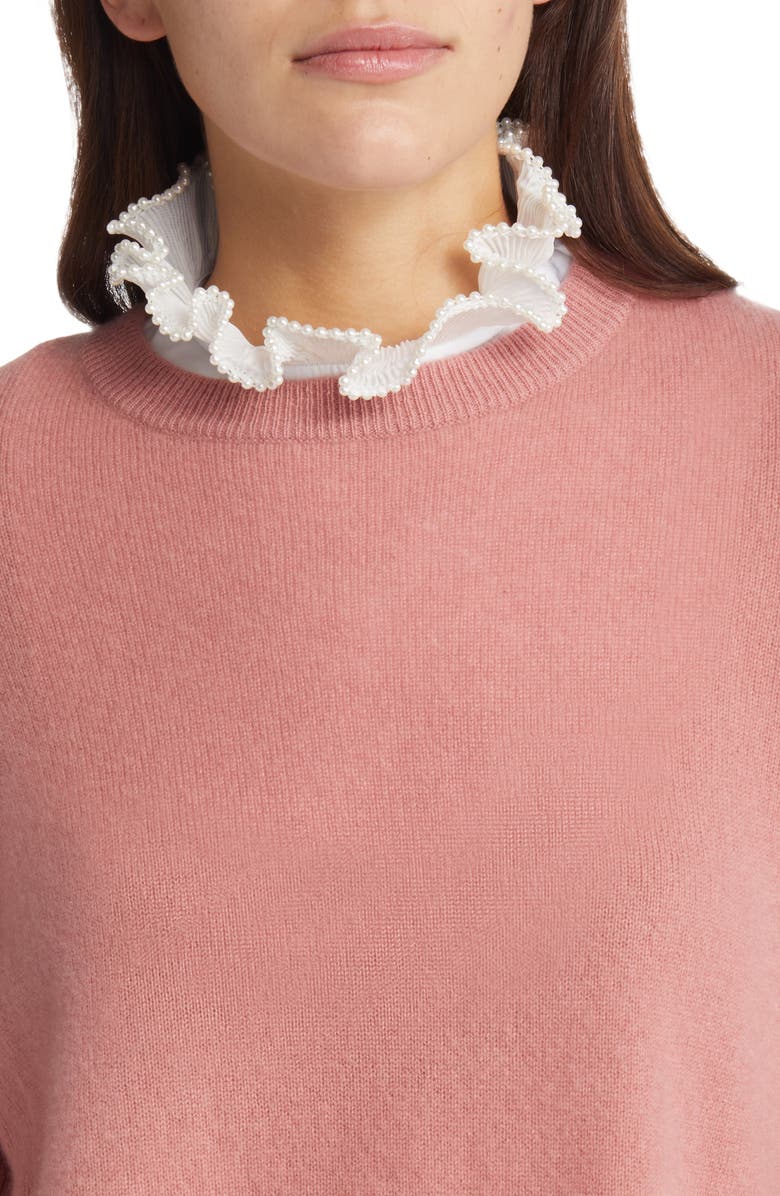 Lele Sadoughi Juliana Imitation Pearl Collar, Main, color,