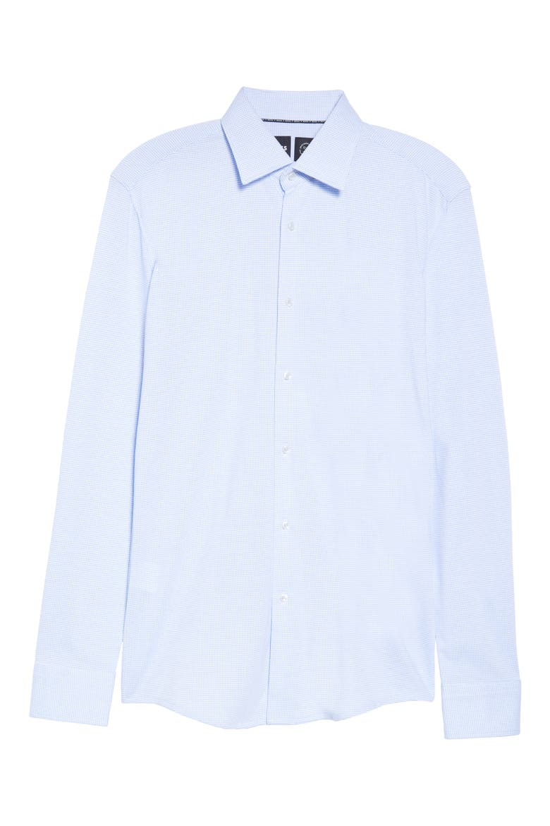 Hank Stretch Dot Dress Shirt, Alternate, color, LT PAST/BU