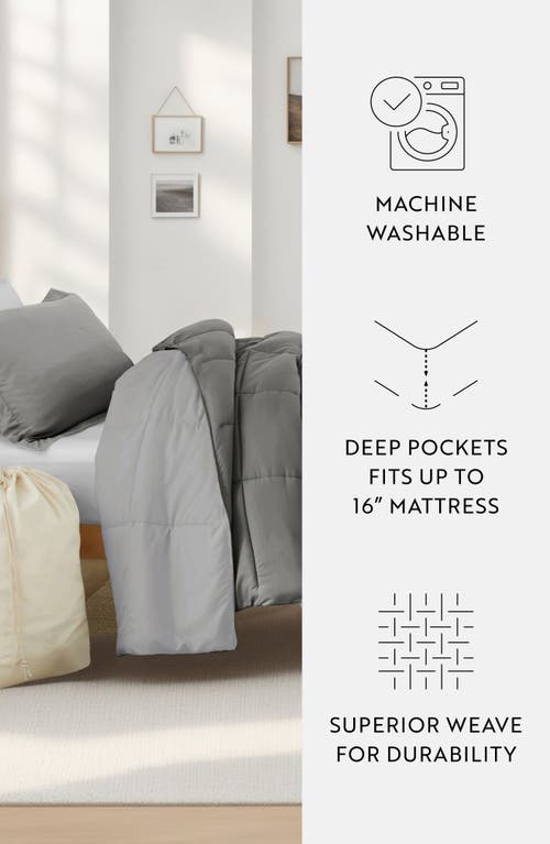 Homespun Ultimate College Essentials Bedding Bundle. In Gray/light Gray