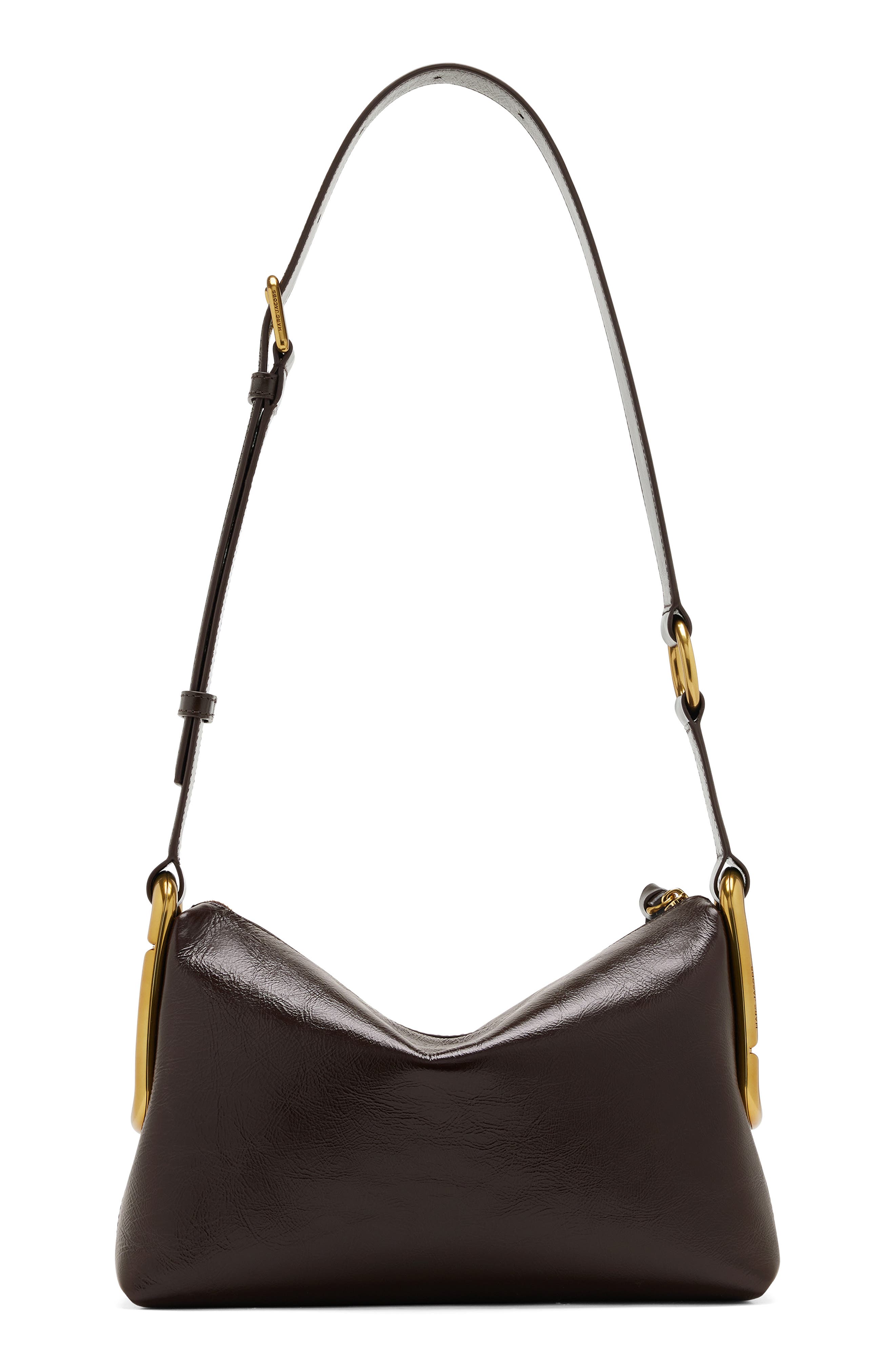 Scene Medium Crinkled Leather Shoulder Bag, Alternate, color, FONDANT
