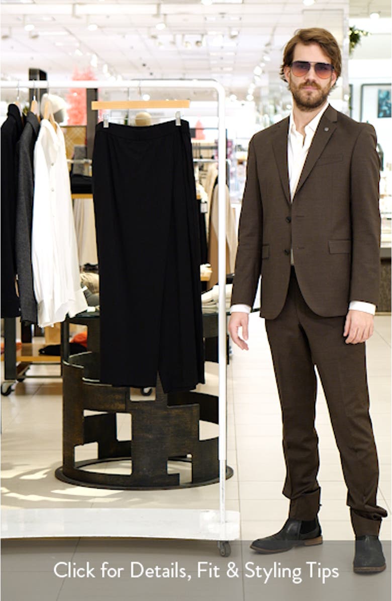 Faux Wrap Front Wide Leg Ankle Pants, sales video thumbnail