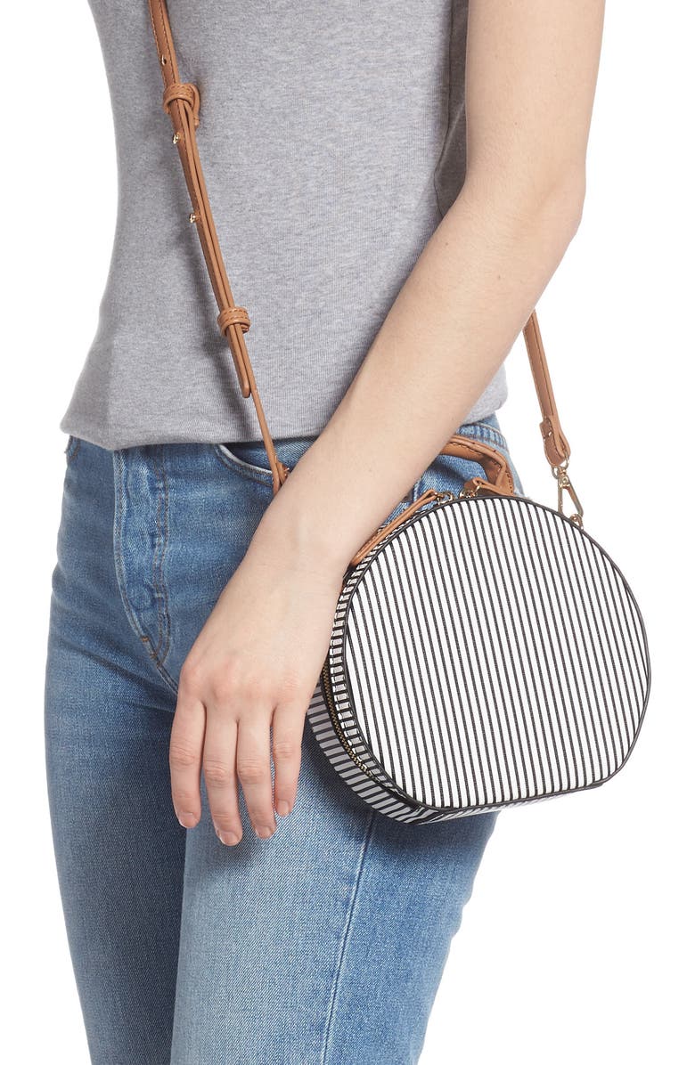 Malibu Skye Semi Round Faux Leather Bag, Alternate, color,