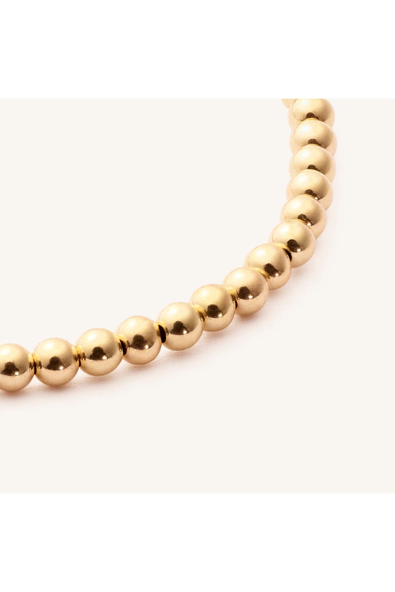 Small Bead Bracelet, Alternate, color, Gold