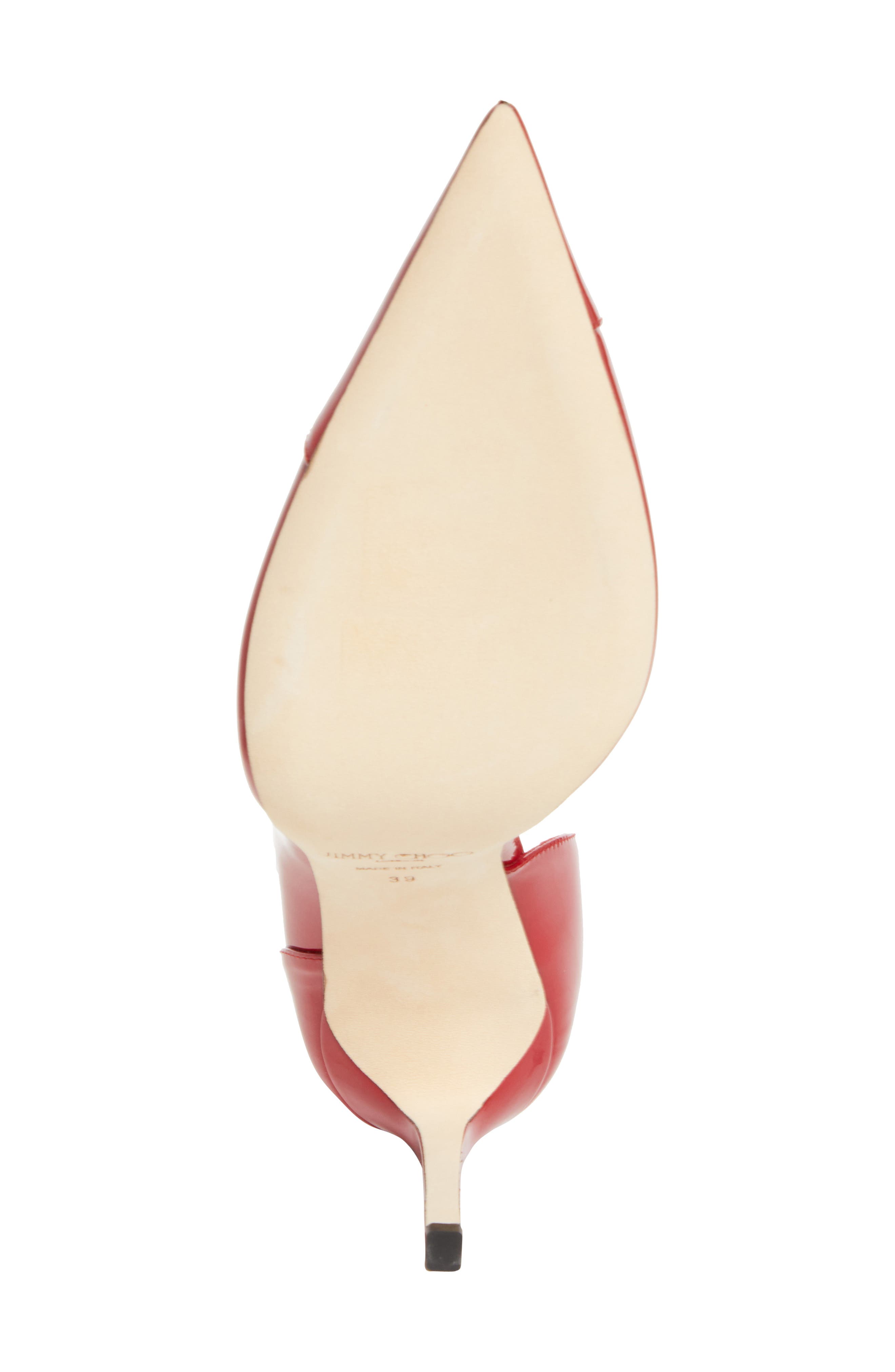 Brigitte Pointed Toe Half d'Orsay Pump, Alternate, color, RUBY RED