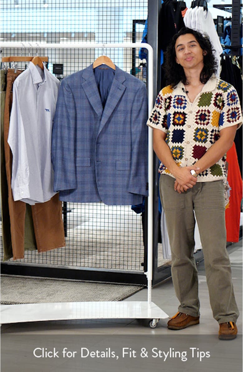 Siena Regular Fit Plaid Silk & Cashmere Sport Coat, sales video thumbnail