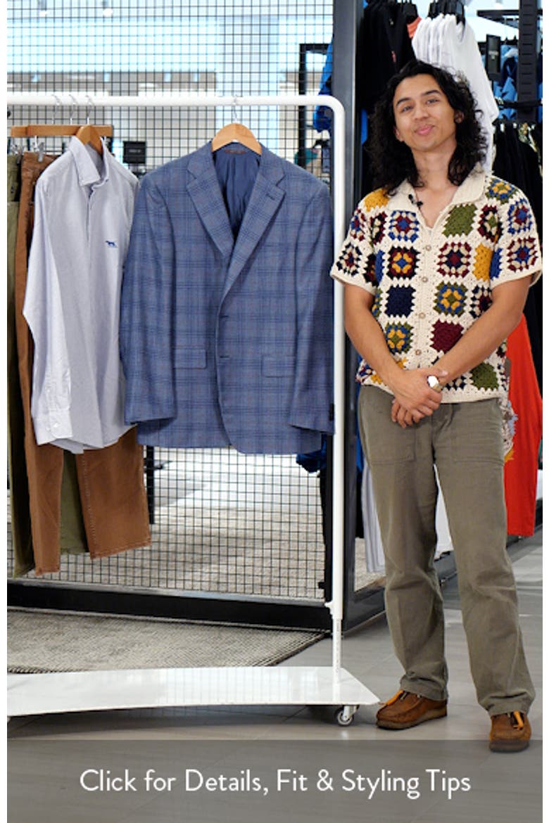 Siena Regular Fit Plaid Silk & Cashmere Sport Coat video